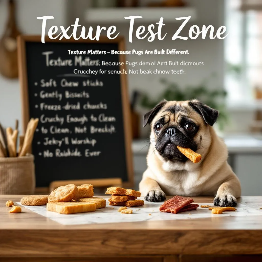 Texture Matters Because Pugs Are Built Different 7 Truths About Pug Treats 🐾 — What Slaps, What Flops, and What Your Little Loaf Actually Deserves