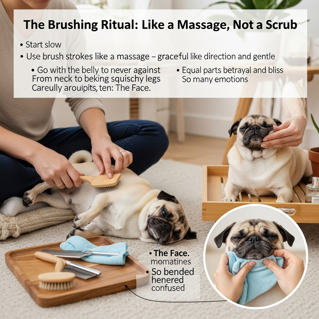 The Brushing Ritual: Like a Massage, Not a Scrub