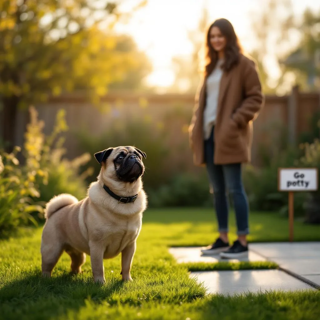 Basic dog commands go potty