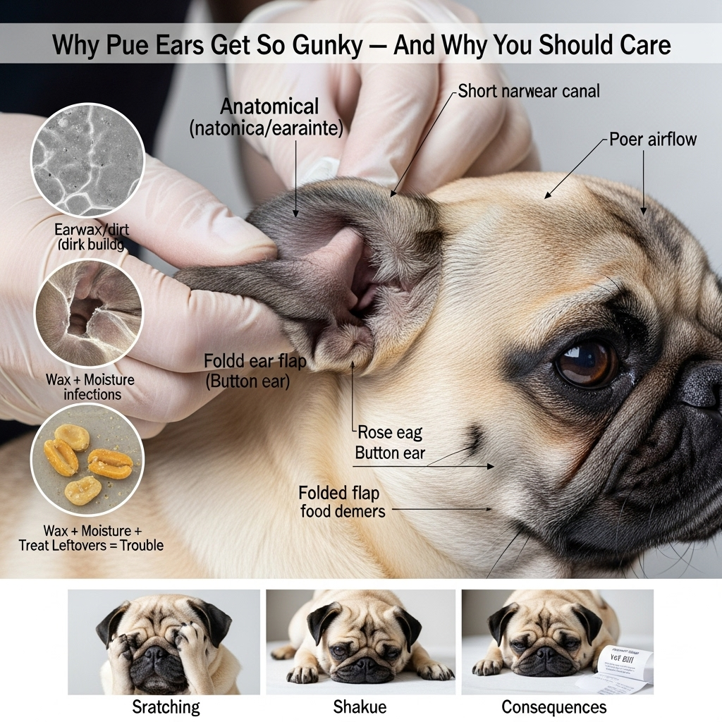 Why Pug Ears Get So Gunky and Why You Should Care
