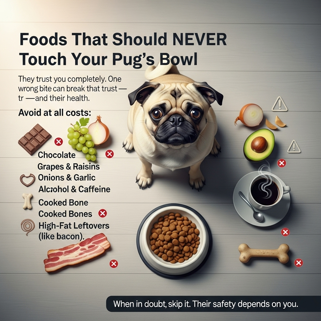 Foods That Should Never Touch Your Pug’s Bowl