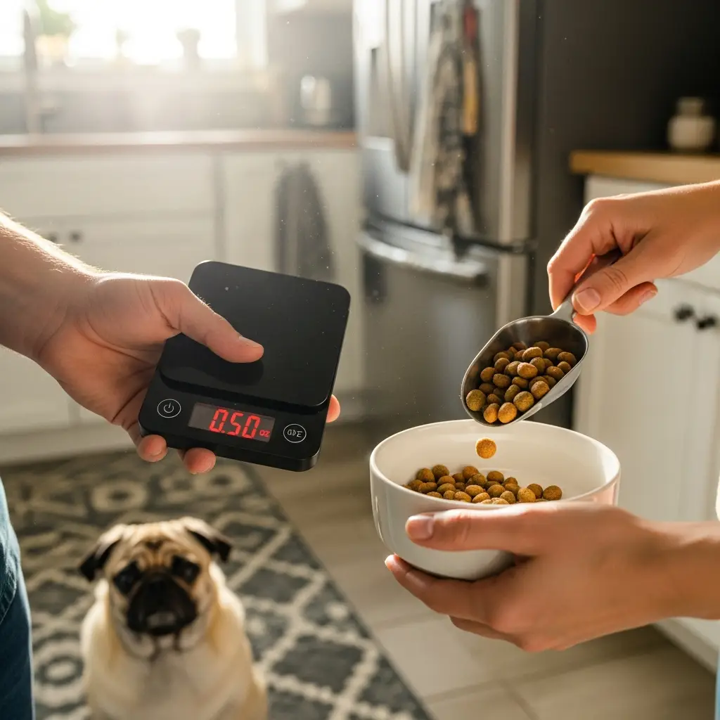 What to Do if Your Pug Is Overweight If your pug is gaining weight, act quickly. The earlier you adjust, the easier it is for them to return to a healthy shape. 1. Switch to Weight-Control Food This lowers calorie intake without compromising nutritional value. 2. Reduce Portion Size Slightly Even small adjustments matter. 3. Increase Gentle Exercise Short walks and indoor play help burn calories. 4. Cut Down Treats Keep treats small and infrequent. 5. Monitor Weight Weekly Small weekly checks help you stay on track.