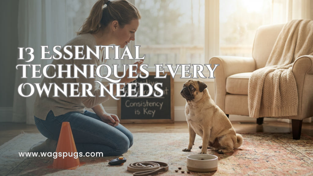 Pug Training & Obedience Tips | 13 Essential Techniques Every Owner Needs for Managing a Stubborn Pug Effectively 1. Understanding Stubborn Pug Behavior – Building Calm Awareness Before Correcting Problems Pugs are wonderfully expressive, affectionate, and often hilariously dramatic. But beneath the charm lies a trait that many owners quickly discover: a strong streak of stubbornness. Before you can change behavior, you need to truly understand why your pug seems so resistant, selective, or “deaf” to commands. Why Pugs Often Seem More Stubborn Than Other Breeds Pugs were bred as companion dogs, not working dogs. Unlike herding or hunting breeds, who are genetically wired to follow direction and perform tasks, pugs are wired to bond. Their motivation is emotional connection, comfort, and reward, not blind obedience. Several factors contribute to their stubborn reputation: Companion-first genetics They were designed to sit on laps and be adored, not to take orders all day. High emotional sensitivity They react strongly to your tone, mood, and energy. Harshness can shut them down. Curious, independent thinking They often weigh whether listening is “worth it” at that moment. Physical limitations As a brachycephalic breed, they may tire quickly, especially in heat or intense exercise. What looks like refusal might be genuine fatigue. Instead of labeling your pug as “bad” or “disobedient,” it’s more accurate and more helpful to see them as a sensitive, reward-driven learner who needs structure, clarity, and motivation. Technique 1: Observe Before You Correct Just as with eye issues or health concerns, awareness and early recognition of behavior patterns are powerful tools. Before you jump into correcting your pug, it’s essential to take a short “observation period” where your main job is simply to watch, record, and understand. Spend three to seven days simply watching your pug and making notes. You can even keep a small notebook or use your phone to jot down patterns that emerge. Ask yourself questions such as When do they ignore you most? Is it in the yard, with other dogs, when they're exhausted, or when they're too excited? When are they most responsive? Do they listen better indoors, when it’s quiet, or when you’re holding a treat? Are they more cooperative indoors or outdoors? A pug may experience scent overload in an outdoor setting, but indoor settings typically have fewer distractions. Do they get distracted easily by smells, people, or noises? Pugs are surprisingly scent- and sound-driven. A bird, neighbor, or passing car can easily “switch off” their focus. You can use a straightforward tracking table like the one below to make this more applicable and actionable: